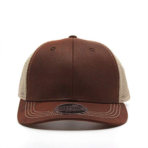 Heavy Washed Coated Canvas Wax-Look Adjustable Low Profile Men Women Baseball Cap - color: Maroon/Khaki