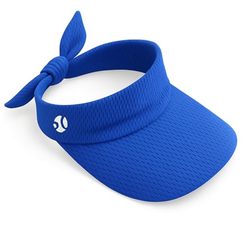 Women’s Adjustable Sports Visor – UV Protection, Lightweight for Golf, Tennis & Running, One Size, Standard - color: Azul Rey 2, size: One Size