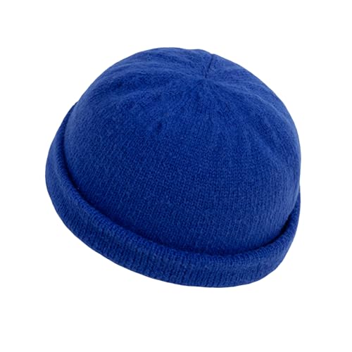Croogo Beanie Docker Cap Rolled Cuff Brimless Hat Worker Sailor Skullcap - color: Ct49-royal Blue