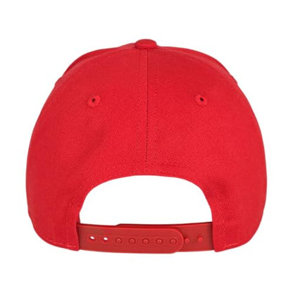 E BY ELIDAN A-Frame Trucker Hat, 5-Panel Blank Snapback - color: Red