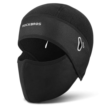 ROCKBROS Helmet Liner, Thermal Fleece Skull Cap with Glasses Holes