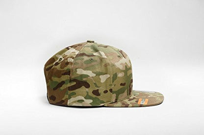 Custom Hat. 6089 Classic Snapback. Embroidered. Place Your Own Text/Logo - color: Multicam Camo