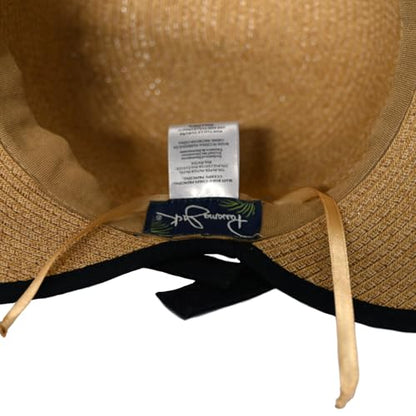 Panama Jack Women's Sun Hats - Paper Braid Straw, Assorted Styles - color: Black Hat Band Facesaver