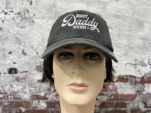 Hepandy Embroidered Baseball Caps for Grandpa Grandma Mom Dad Papa Nana - color: Best Daddy Ever (Washed Black)