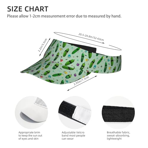 Unisex Adjustable Sports Sun Visor - color: Pickle