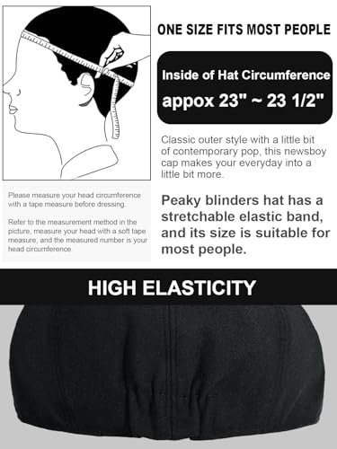 Senker Fashion 2 Pieces Newsboy Cap for Men - color: Black Blue