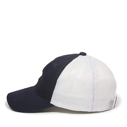 Outdoor Cap Garment Washed Meshback Cap - color: True Navy/White