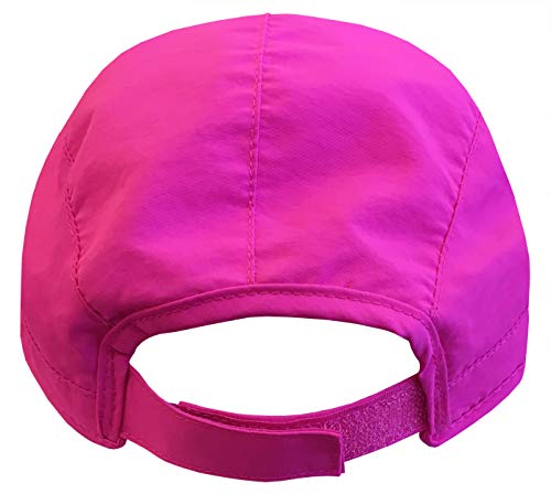 N'Ice Caps Kids 2-Pack UPF 50+ Sun Hats UV Baseball Mesh Lined Adjustable - color: Neon Pink/Purple, size: 4-7 Years