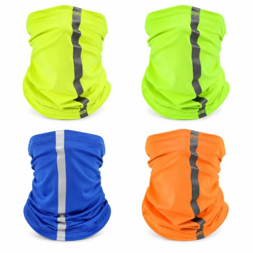 SATINIOR 4 Pcs Neck Gaiter Face Mask for Men - color: Multicolored