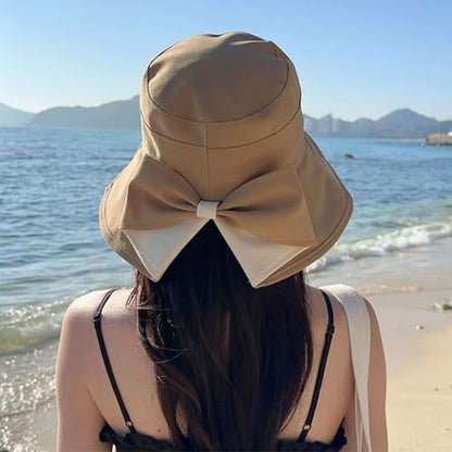 Gogobear Womens Sun Hats Summer UPF 50+ Wide Brim Beach Sun Hat - color: Khaki