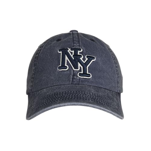 NY 3D Embroidered Dad Hat - New York Baseball Cap - color: Vintage Navy