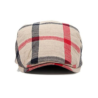 Newsboy Men's Hat Camo Cotton Classic Adjustable Cap Flat Soft Hunting Golf - color: Stripe Navy
