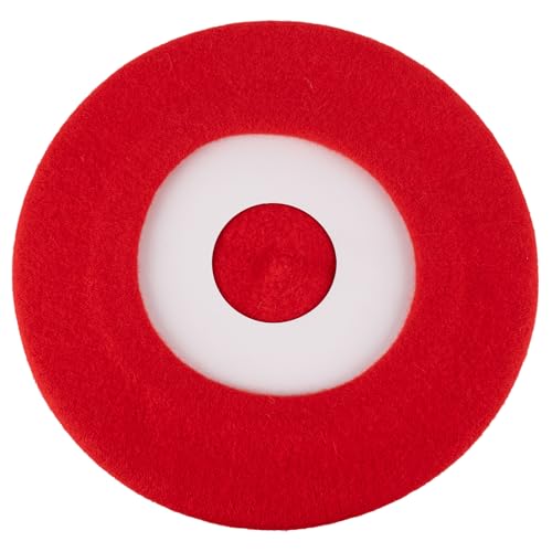ZAKIRA Wool French Beret for Men & Women, Plain - color: Red