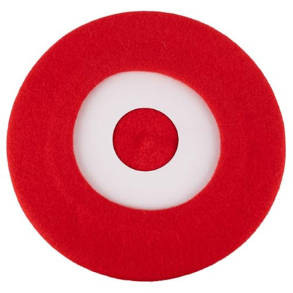 ZAKIRA Wool French Beret for Men & Women, Plain - color: Red
