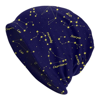 Beanie Hat for Men Women Slouchy Beanie Skull Sleep Cap Soft Lightweight Chemo Hat Stretch Cancer Headwear - color: Constellation