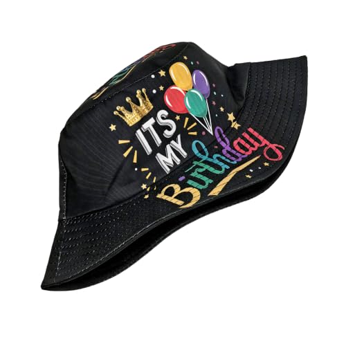 Quanhaigou Bucket Hats Unisex Summer Travel Beach Fisherman Cap for Men Women Teens - color: Birthday Party