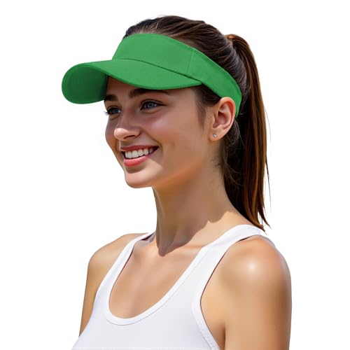 American Trends Sun Visor Hat for Women, Lightweight Quick-Dry Golf Visor - color: Green