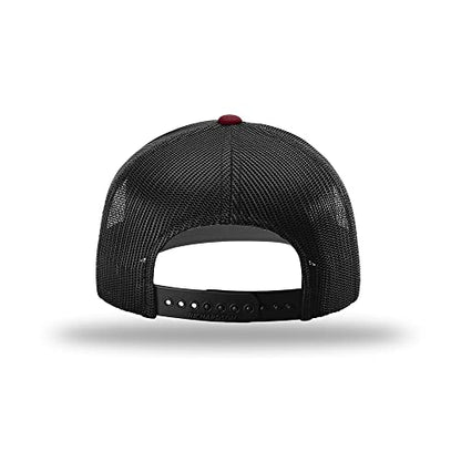 Richardson 112 Classic Six-Panel Adjustable Snapback Trucker Cap - color: Cardinal/Black