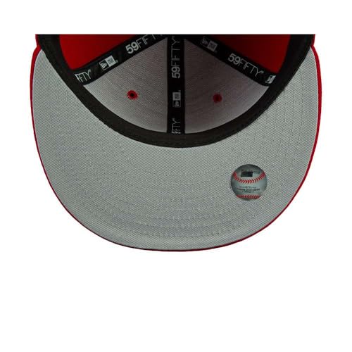 New Era MLB Unisex-Adult New York Yankees - color: Scarlet/White, size: 7 3/8