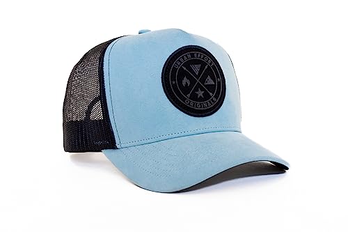 Urban Effort Trucker Hat for Men & Women, Mesh Back Baseball Cap, 5 Panel - color: Baby Blue, style: Mesh Back