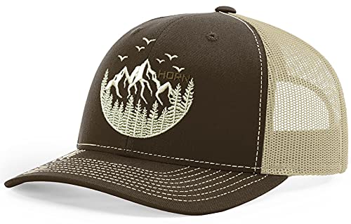 HORN GEAR Trucker Hat - Mountain Hat Edition - color: Brown/Khaki