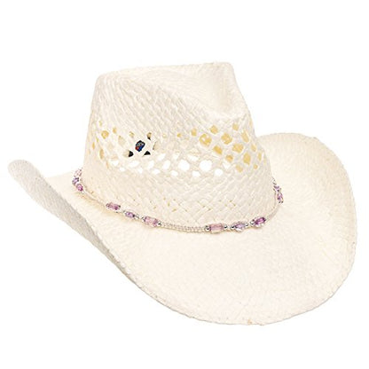 MG Womens Straw Outback Toyo Cowboy Hat