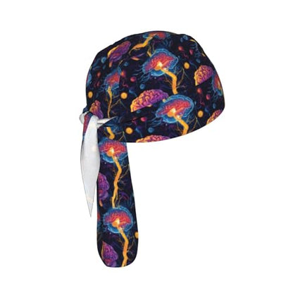 Adjustable Cycling Cap, Quick Dry Sports Bandana Skull Cap Helmet Liner - color: Human Brain Neurology Brains Cells