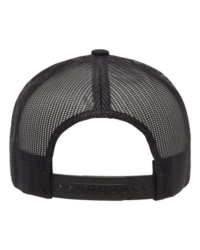 Go All Out String Bow Tie Cute Dad Deluxe Trucker Flatbill Baseball Structured Embroidered Hat - color: Black