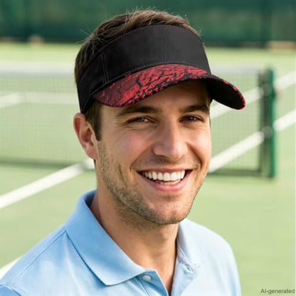 Cool Styles Sun Visor Hats 21.65~23.62 inches Adjustable Open-Top caps Quick-Dry Visor Cap - color: Bat
