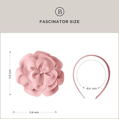 BABEYOND Fascinators Hats for Women Layered Flower Tea Party Derby Hats - color: Nude Pink