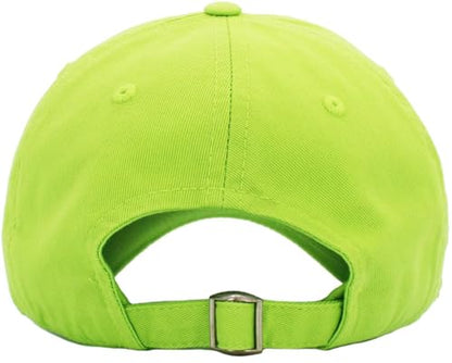 KBETHOS® Classic Washed Cotton Baseball Cap - color: Lime