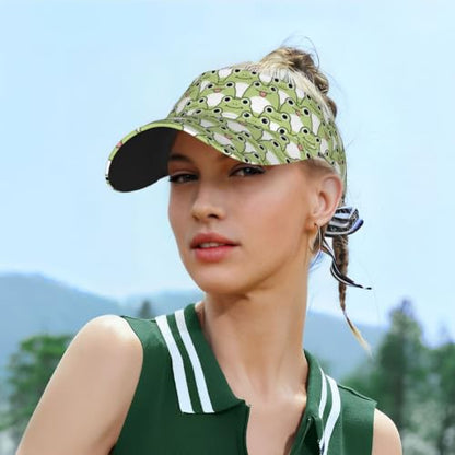 Leopard Print Sunscreen Visor Cap Adjustable Empty Top Outdoor Sports Hat - color: 28