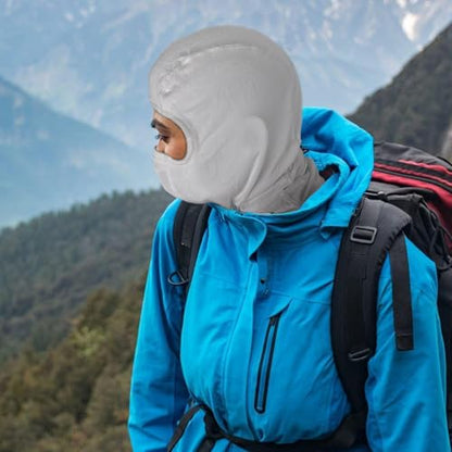 Summer Cooling Balaclava UPF 50+ Full Face Cover Lightweight for Men Women - color: Beige
