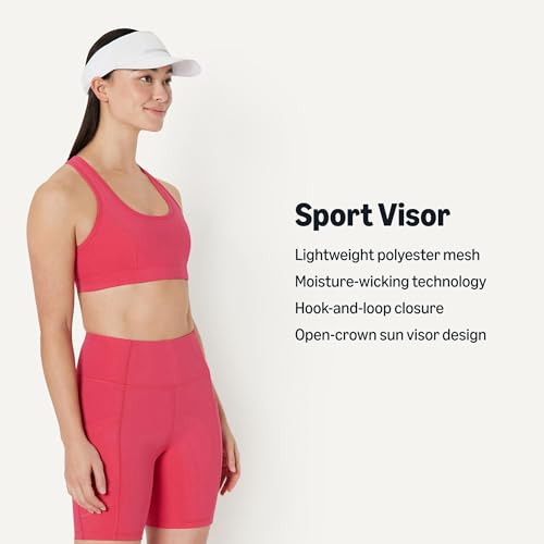 Amazon Essentials Women's Lightweight Golf Sport Sun Visor - color: White
