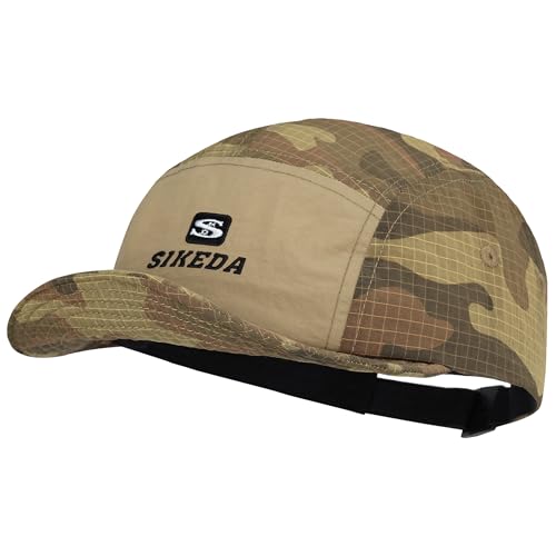 CLAPE Short Brim Cap for Men, Camouflage Quick Dry 5 Panel Running Hat - color: Bssd2577-brown