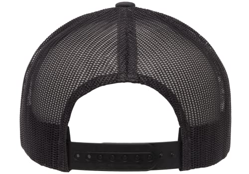 Yupoong Classic Mesh 6 Panel Retro Trucker Cap | Mid Profile Snapback - color: Charcoal