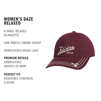 adidas Womens Saturday Cap Casual - Black - color: Maroon/Crystal Linen Beige/Daze