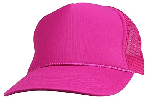 2 Packs Baseball Caps Blank Trucker Hats Summer Mesh Cap (2 FOR Price of 1) - color: Hot Pink