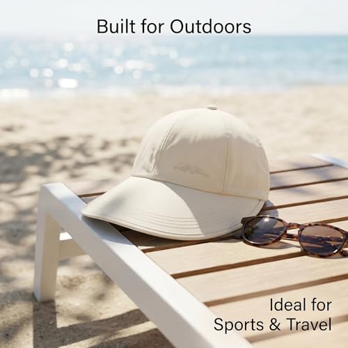 Women's Ponytail Wide Brim Sun Hat UPF 50+， Adjustable Ultralight Travel Hiking Beach Cap with for Outdoor Gardening - color: Black