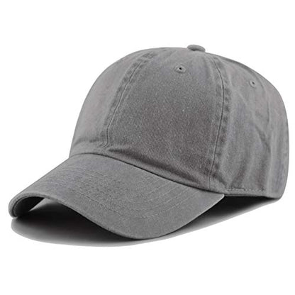 The Hat Depot 100% Cotton Pigment Dyed Low Profile Dad Hat Six Panel Cap - color: 1. Gray