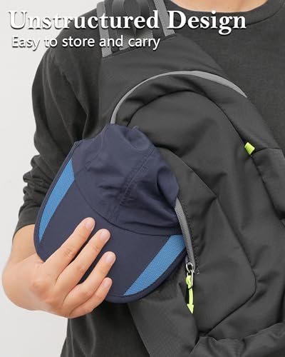 GADIEMKENSD Outdoor Running Hat Breathable Mesh 2PACK - color: Navy, size: 6 7/8-7 1/4