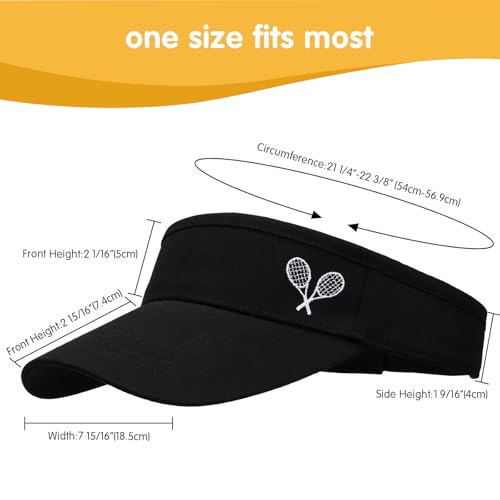 WILLPORT Kids Adjustable Cotton Visor Sun Hat,6-12Y - color: Black