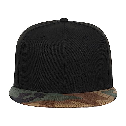 Lids Blank Dime Adjustable Snapback Hat - color: Black/Camo