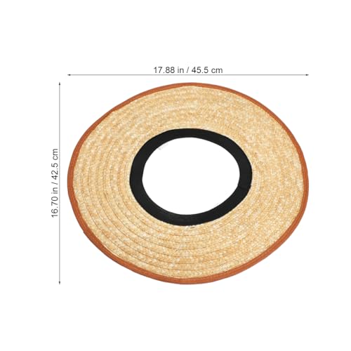 Hard Hat Sun Shade Straw Visor for Workers Large Brim Breathable Sun Protection Lightweight and Universal Fit Hard Hat Accessory for Outdoor Construction