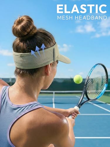 Sun Visor Hat for Women & Men UV Protection Lightweight Sports - color: Celadon