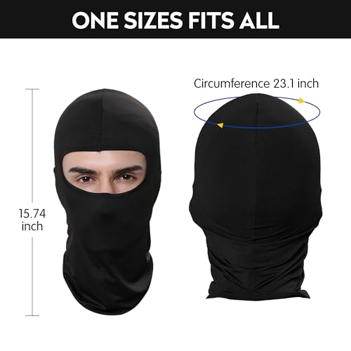 Pukavt 1-6 Pack Balaclava Face Mask, Ski Mask for Men Women - color: Light Pink-2pk