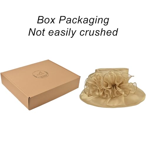 2026 Derby Hats for Women Ladies, Classy Organza Sun Hat, Church Tea Party Wedding Kentucky Fascinator Hat - color: 4541-pw