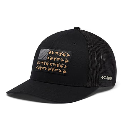 Columbia Unisex PHG Game Flag Mesh Ball Cap - color: Black, size: XX-Large