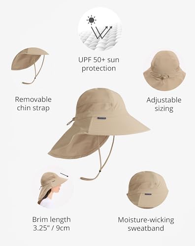 Solbari Unisex Trekker Sun Hat UPF 50+ - color: Beige, size: Medium-Large