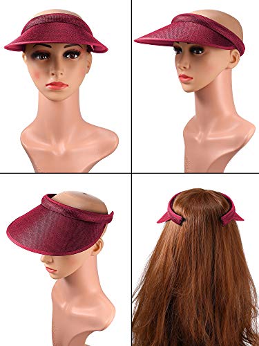 Syhood 3 Pcs Slip on Sun Visor Hats for Women UV Protection - color: Color Set 2, size: One Size